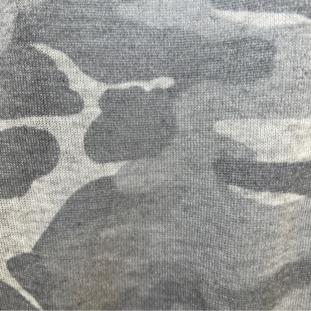 LOFT Shimmer Gray Camo Lightweight Sheer Sweater - Sz S - Picture 8 of 8